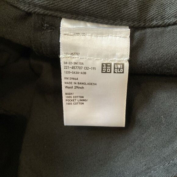 Uniqlo Womens Shorts 29 Waist Black Jean Denim High Waist Boyfriend Classic - Picture 10 of 10